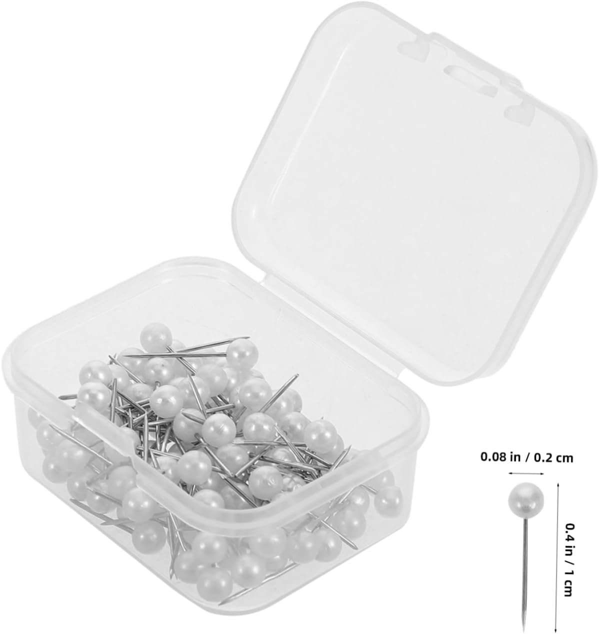 NUOBESTY 500pcs Metal Positioning Pearl Needle Straight Head Pins for Quilting Knitting Sewing DIY Crafting Strong Durability and Precision