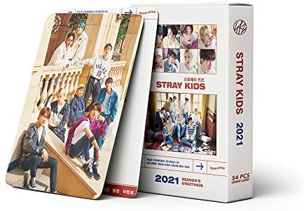 Kpop Stray Kids Lomo Cards 54Pcs 2021 Season's Greetings Album Card Set Stray Kids Merch Gift Cards Kpop Stray Kids Photocard Pack for Fans Girls