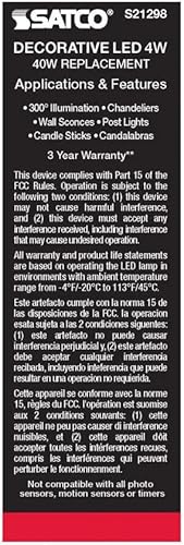 Miniatura 7 de Satco S21298 4CA10LED940CL120VE12-paquete de 6