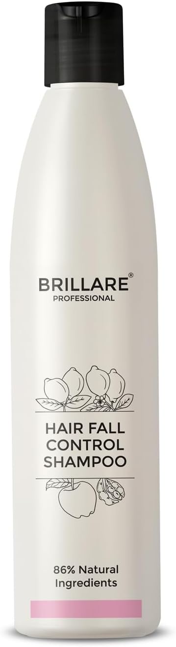 Professional Hair Fall Control Shampoo | 86% Natural with Soy, Apple & Lemon | Reduces Hair Fall, Prevents Breakage | For Men & Women | Anti Hair Fall Shampoo | 100% Vegan