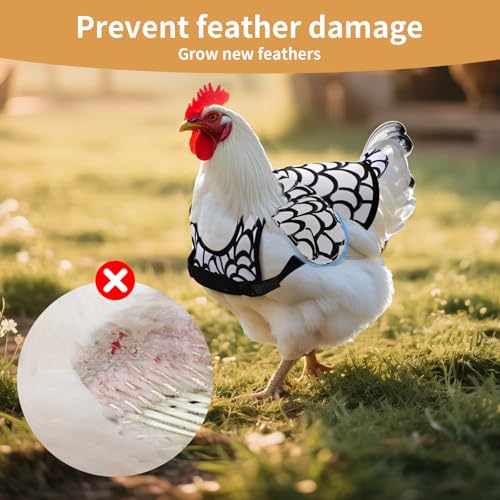 Selle de poulet d'accouplement : tablier de protection dorsale pour basse-cour - 6