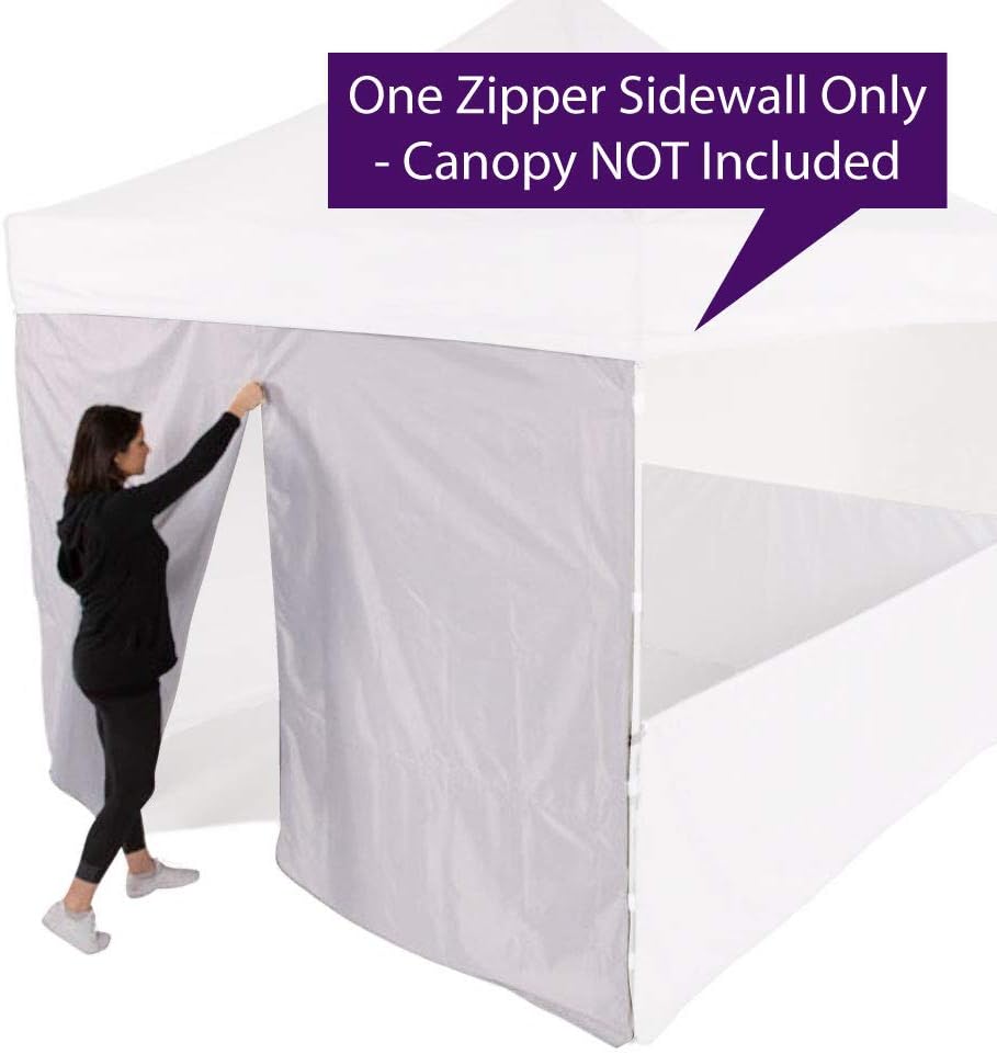 Impact Canopy 10-Foot Canopy Tent Wall with Middle Zipper, Sidewall Only, White