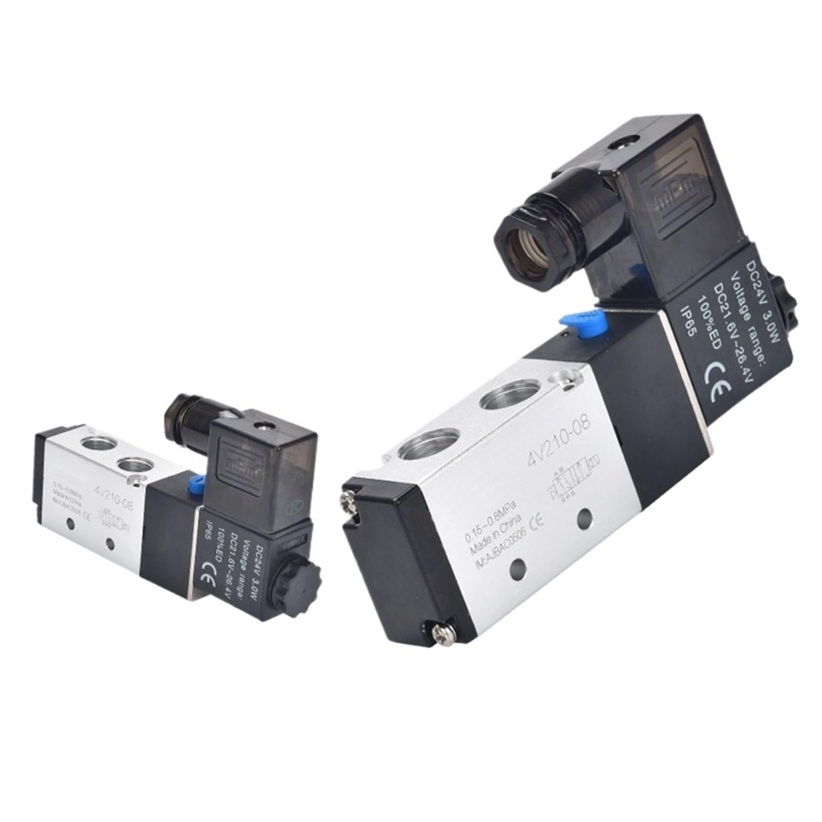 Electroválvula neumática de 5 vías y 2 posiciones, 4V210-08 y 4V310-10, 12 V, 24 V y 220 V(4V330-08,AC220V)