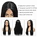 Straight Lace Front Wigs Human Hair Brazilian 5x5x1 Straight Lace Closure Wigs T Middle Part Straight Human Hair Wigs for Black Women Straight Human Hair Wigs 150% Density Natural Hairline
