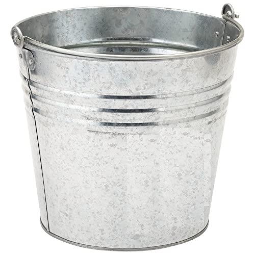 Unibos | HEAVY DUTY | Galvanised Metal Bucket | High Grade Multipurpose | Bucket with Handle | Hot Ash Home Garden Bathroom Garden Waste etc | Silver | 12 Litre