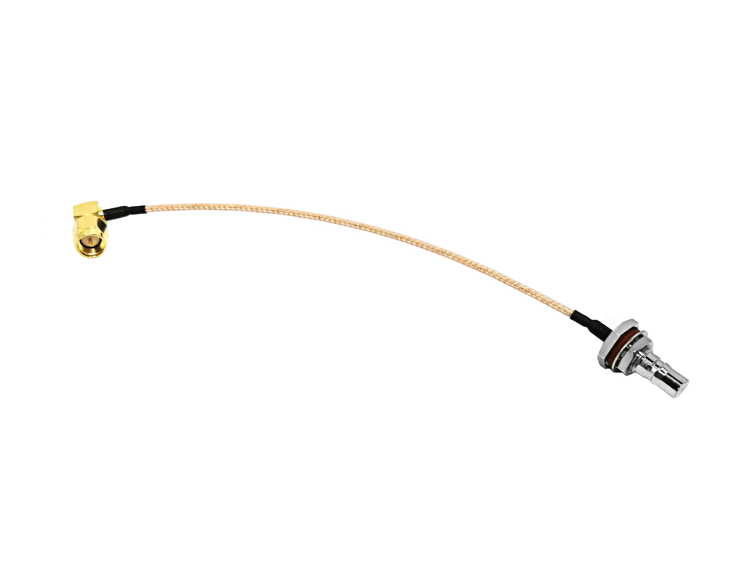 mamparo Hembra de 6 Pulgadas RG316 QMA al Conjunto de Cable coaxial de ángulo Masculino for Dispositivos inalámbricos