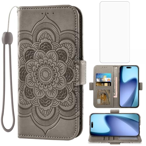 Étui iPhone 17 Air protection verre trempé Asuwish avec porte-cartes et housse à rabat