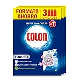 Colon Limpialavadoras - Limpia la lavadora y elimina malos olores, Megapack de 3 usos, 250 ml Paquete de 3 , 3 Unidades