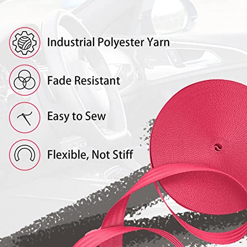 Image of Polyester Webbing Strap 16+Colors - 1 inch&1.5 inch&1.9 inch - 16.5 25 33 55 Yards Heavy Duty Webbing Roll, Flat Webbing Strap for Indoor&Outdoor Gear, Climbing, DIY Crafting, Repairing