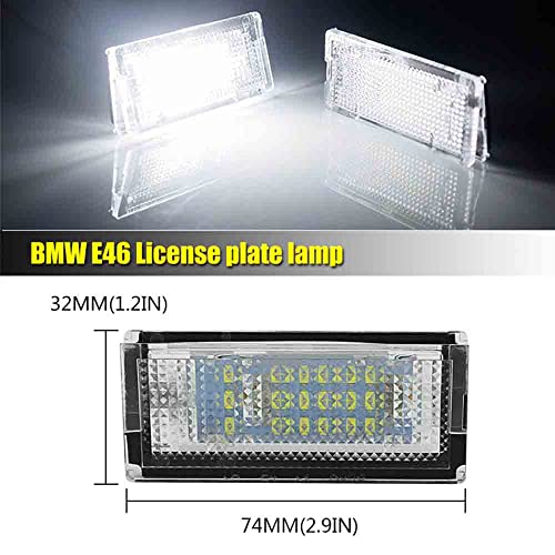 Placa de números de números do carro de 12v LED LED LED CANBUS SEM ERRO PARA BMW E46 4D 1998-2003 MI