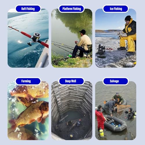 Image of Underwater Fishing Camera, High Definition 1080P Fish Finder with 4.3 Inch Sunlight Readable Screen and 30m Cable for Lake Boat Ice Fishing