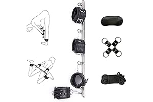 Spreader Bar Bondage Restraints Kit Handcuffs Sex Toys with Hogtie Blindfold Rope...