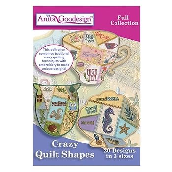 Office Product Anita Goodesign Crazy Quilt Shapes Embroidery Designs Book