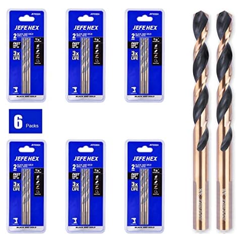 JEFE HEX 12 Pcs HSS Drill Bit Set Cover