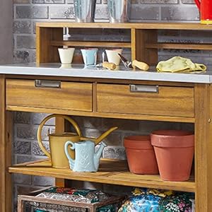 Homestyles Maho Potting Bench, Brown Homestyles Maho Potting Bench Brown