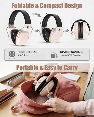 Image of ProCase Hearing Protection Ear Muffs SNR 33dB, Noise Cancelling Headphones