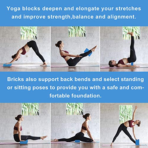 image for YHmall Yoga Block High Density EVA Foam Brick Supportive Latex-Free So