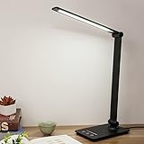 Desk Lamp Light for Home Office Aluminum Alloy With Charging Port Dimmable Touch Control Memory...