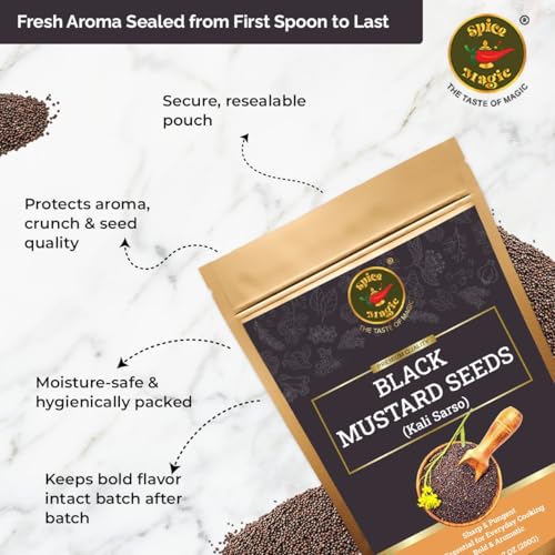 Spice Magic Black Mustard Seed ~ 100% Pure, Aromatic & Natural | 7oz (200g) I Kali Rai | Non-GMO | Indian Origin - Image 7