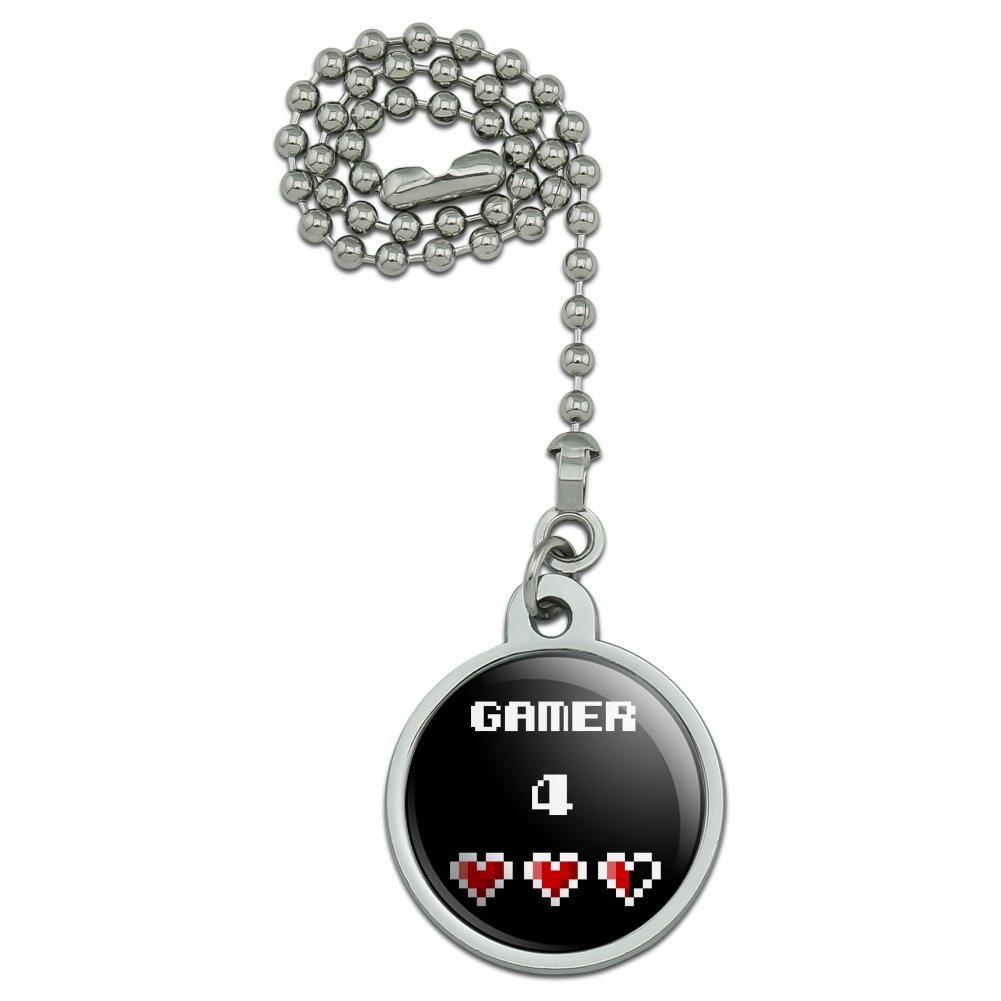 GRAPHICS & MOREGamer 4 Life for Pixel Hearts Geek Ceiling Fan and Light Pull Chain