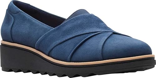clarks platform loafers