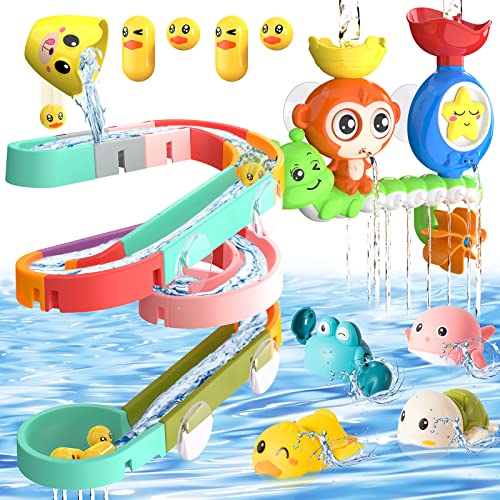 Bath Toys For Toddlers 1-3 Years Old, Preschool Bathtub Water Toys For Kids Ages 4-8, Durable Interactive Infant Toys For 6 To 12-18 Months, Stem Kit Birthday Gift For Baby Boys Girls #TOP3