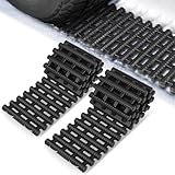 Auto Dynasty [2PC] 48' Traction Mat Portable Recovery Tracks Mat Traction Board Non-Slip Max Capacity Load 7-Ton Compatible with Most Vehicles, for Snow, Ice, Mud and Sand Emergency Aid, Black
