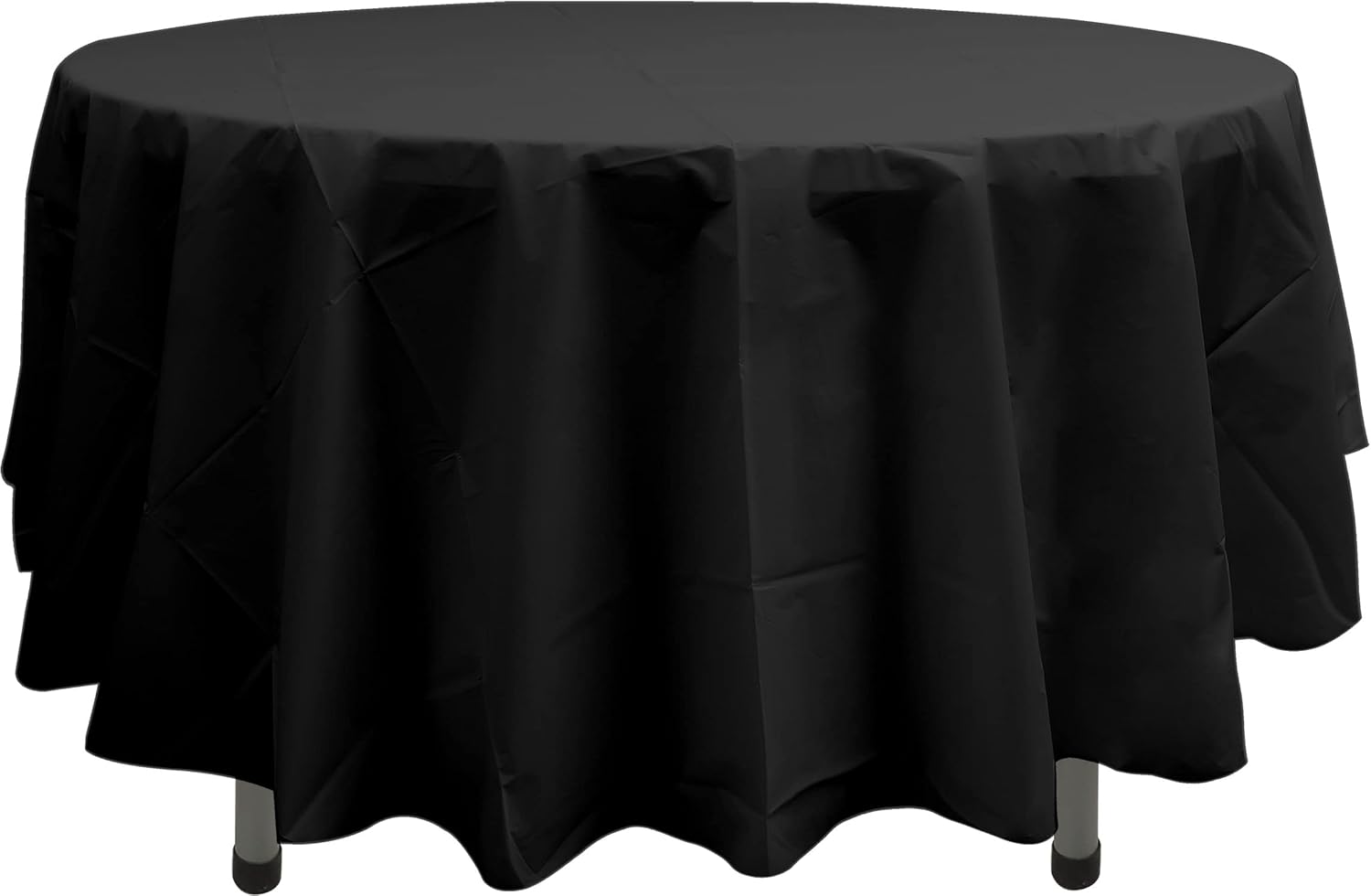 PARTY ULYJA Black Plastic Table Cloths for Parties 2Pack