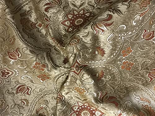 Luxurious Moroccan Jacquard Fabric for Upholstery and Home Décor – Elegant Golden-Rust Design, 54 Inches Wide, Sold by the Yard 9 Luxurious Moroccan Jacquard Fabric for Upholstery and Home Décor – Elegant Golden-Rust Design, 54 Inches Wide, Sold by the Yard - Image 8