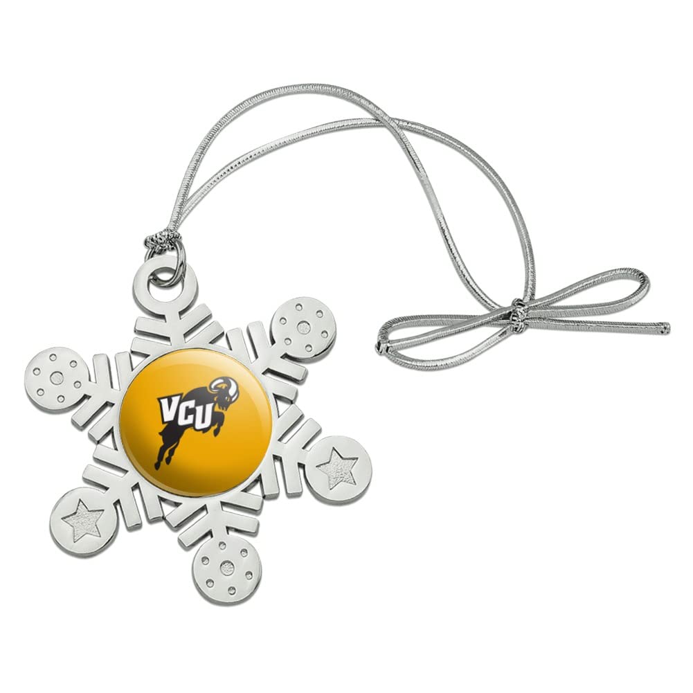 GRAPHICS & MORE Virginia Commonwealth University Secondary Metal Snowflake Christmas Tree Holiday Ornament