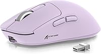 Vista 1 de ATTACK SHARK X3 - Mouse inalámbrico para juegos, mouse ergonómico de computadora de 1.49 onzas, sensor óptico PAW3395 de 26K DPI, batería de 200