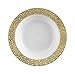 White and Gold Dessert Bowls - 5 oz. | Inspiration Collection | Pack of 10