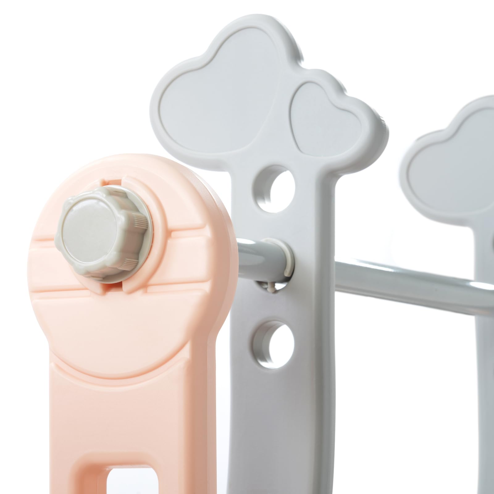 4 en 1 Toboggan pour Enfant 1-6 Ans avec Panier de Basket, Enfants Balançoire Toboggan autoportant, échelle d'escalade, Toboggans pour l'extérieur et l'intérieur, Rose