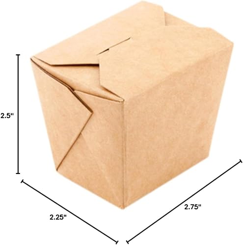 Miniatura 4 de Restaurantware Bio Tek - Cajas chinas para llevar de 8 onzas, 200 cajas de comida a prueba de grasa, con bloqueo de pestañas, aptas para microondas,