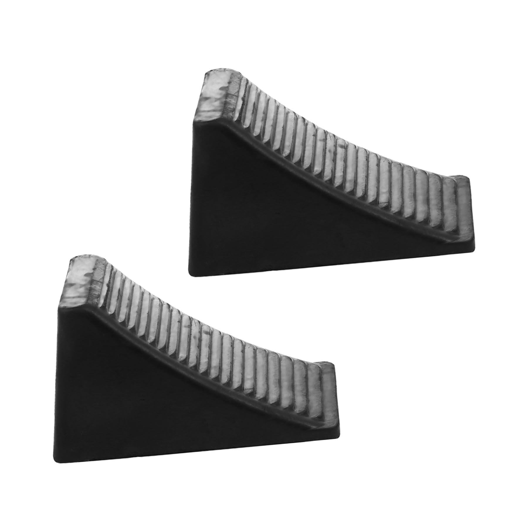 2 Stück Unterlegkeile aus Gummi Schwarz rutschfeste Radstabilisatoren für Anhänger und Wohnwagen Praktisches Camping Wohnwagen Zubehör zur Sicheren Fahrzeugabstellung