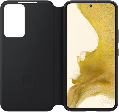 Miniatura 2 de Samsung Funda protectora para teléfono Galaxy S22 S-View, control de grifo, diseño de vanguardia, versión estadounidense, negro, (EF-ZS901CBEGUS)