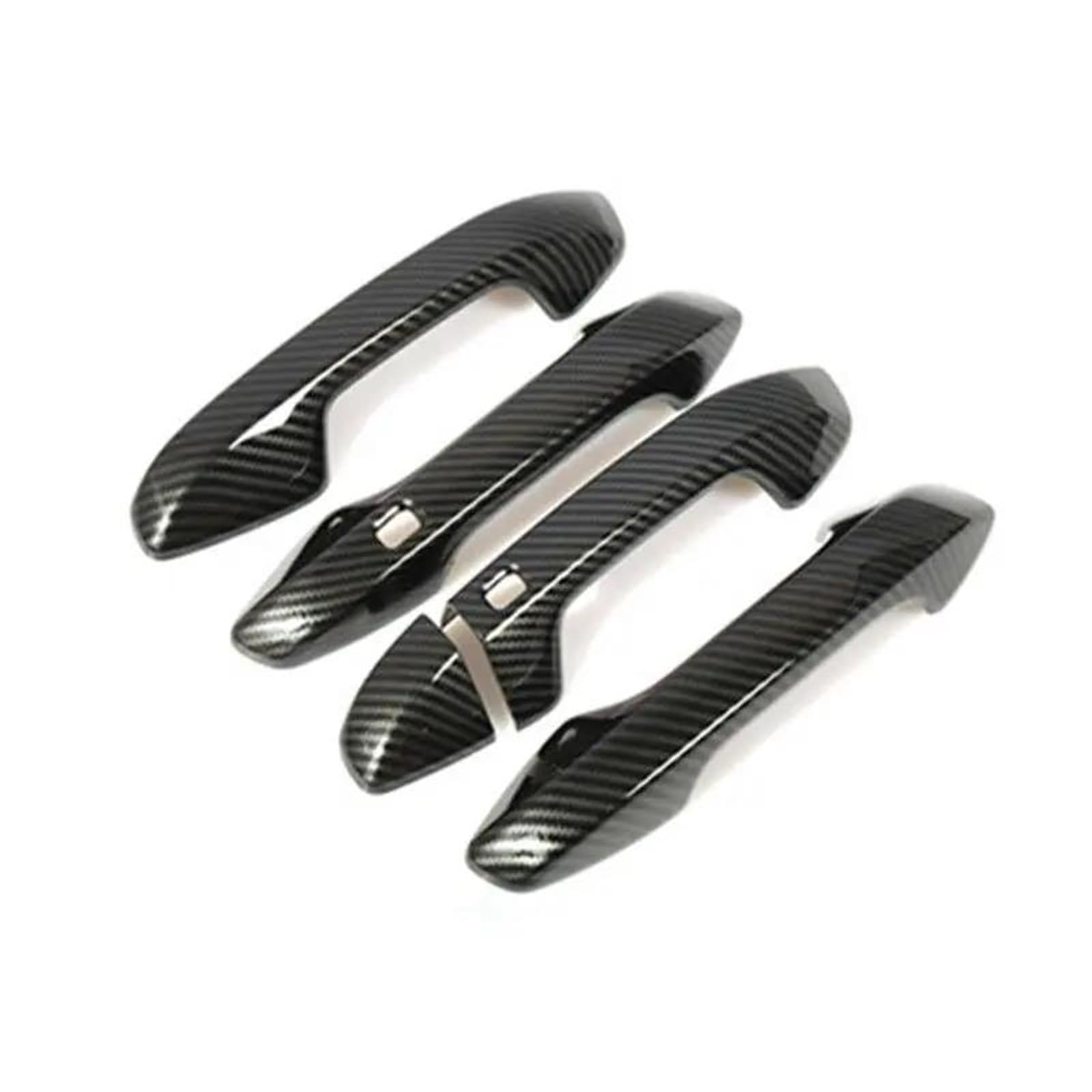 Bayde Carbon 2 Buttons Carbon Fiber Chrome Car Door Handle Cover Trim Sticker Styling Decal Overlays For Kia For Seltos For K3 2019-2022 Cover Trim