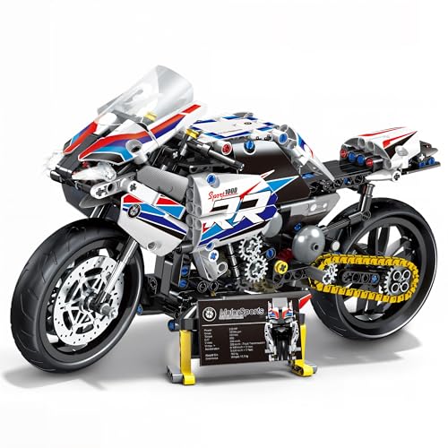 Image of Super Bike Blocks Set Exclusive Blocks Model, Toys 1000 Rr Bike Building Blocks Set Includes 589+ Pcs DIY Educational Blocks Set for Kids and Adults (10+ Ages)