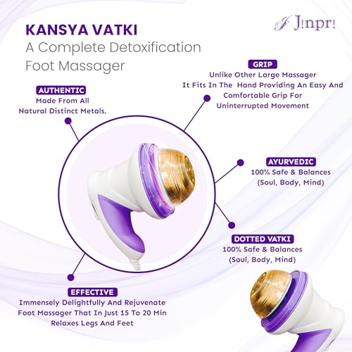 Image of Plastic Bronze Ayurvedic Electronic Kansa Vatki Massager for Foot Care | Kansa Vatki foot massager (2-Vatki)