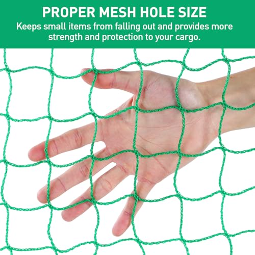 Filet de cargaison pour camion en nylon robuste et élastique extensible avec crochets - 7