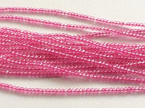 Collier quartz rose fait main avec perles facettées 3mm style bohème