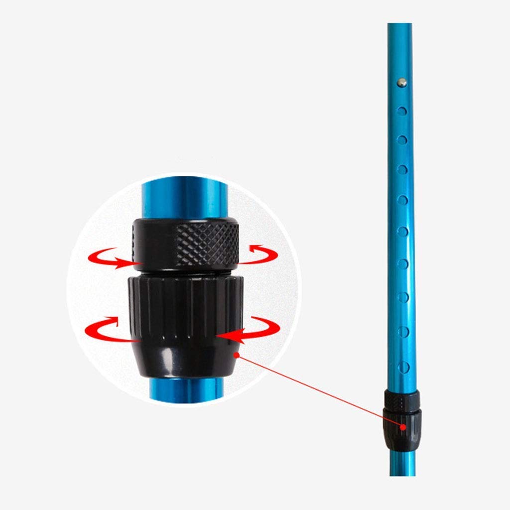 Stampelle a Cuffia Aperte, stampelle in Alluminio Leggero in Alluminio stampelle Blu Regolabili Eleganti canne da Passeggio per disabili per disabili, Single