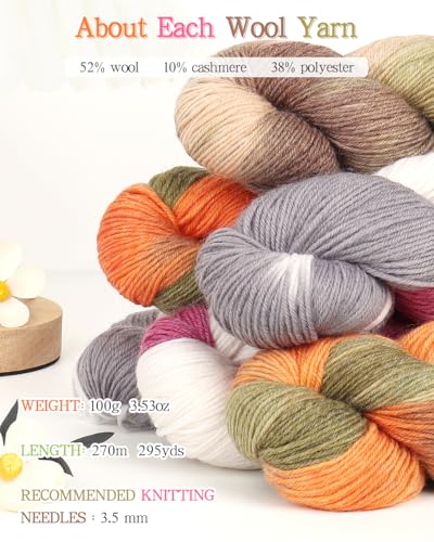 Image of Katech 3 Pack Wool Yarn for Crocheting-Sock Yarn for Knitting-Magenta