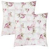 je Kissen 16-fach Steppung - wunderschönes Landhausmuster - Bezugsstoff anschmiegsam weich - elegant und wertig