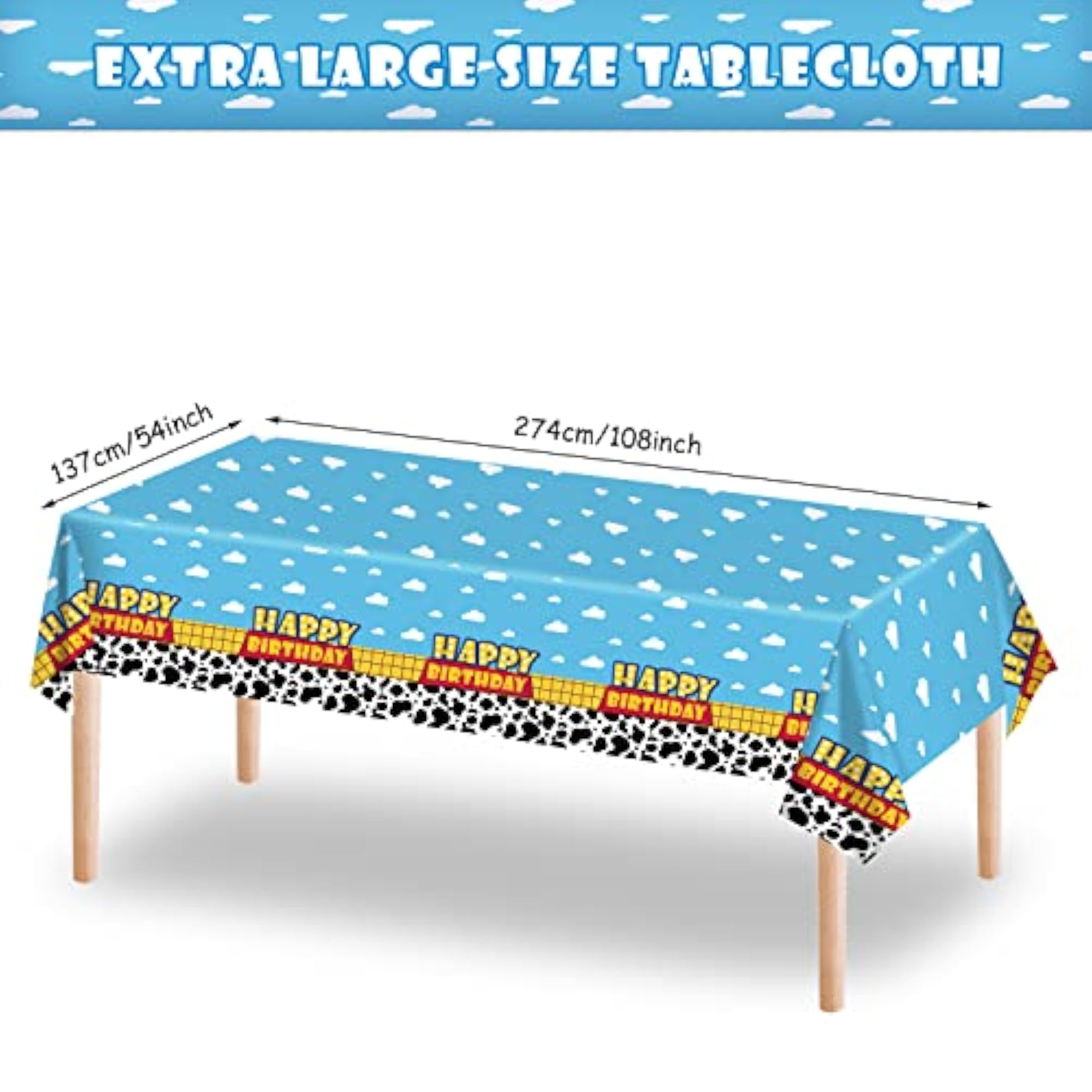 Cow Print Birthday Party Supplies Table Cover