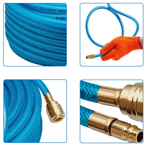 MONZANA® 10m Air Compressor Hose 15 Bar, Pneumatic Air Line Hose with Quick Coupling 1/4' - Image 2