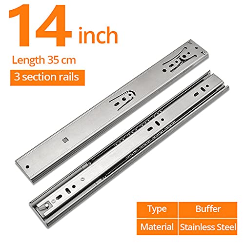Rails de tiroir qui grincent ? Solution acier inoxydable fermeture douce 35cm