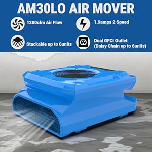 Mounto water damage restoration combo package deals 10 am30lo air mover 2af500 air scrubber 2dh80 lgr dehumidifier  urban country home decor