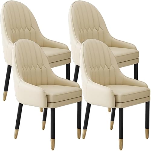 Miniatura 37 de YVYKFZD Sillas de comedor de cuero, juego de sillas de comedor, silla de cocina con patas y respaldo de madera, sillón tapizado, silla auxiliar