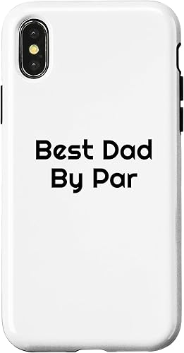 iPhone XXS Best Dad By Par Golf Golfer Golfing Cute Funny Fan Gag Case